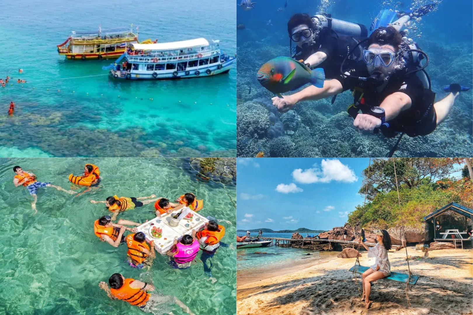 Tour Hòn Mun- Làng Chài- Bãi Tắm 1 ngày: Lịch trình, điểm nổi bật, giá bán, kinh nghiệm du lịch & đơn vị uy tín